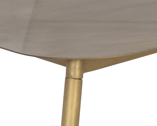 Sunpan Tuner Coffee Table - Hand-Etched Antique Brass and Marble Design for Unique Living Spaces Triangular - 48W x 17.5D x 23.75H