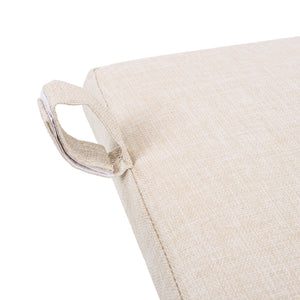 English Elm Christopher Knight Home® - Outdoor Acacia Wood Dining Chairs Set of 2 with Woven Rope Back, Waterproof Cushions, 400lb Capacity Beige+White N779P224995W