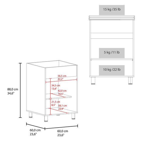 English Elm Slee White Utility Sink Cabinet with Metal Legs and Storage for Laundry Mudroom B128S00248