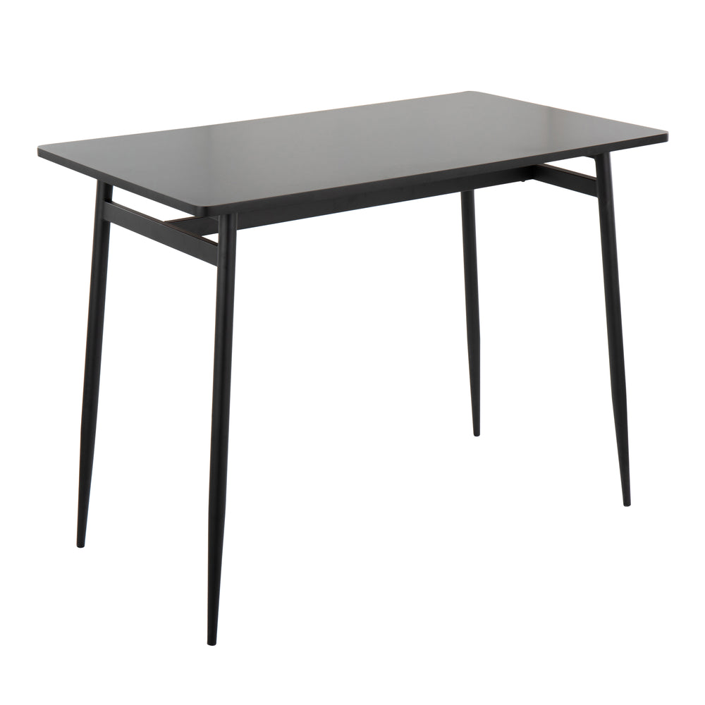 English Elm Marcel Contemporary Counter Table - Sleek Black Metal & Wood Design For Stylish Dining & Entertaining B202P223371