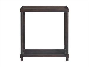 English Elm Narrow End Tables Set of 2 with Open Lower Shelf Slim Wood Living Room Accent Espresso B2751P436464
