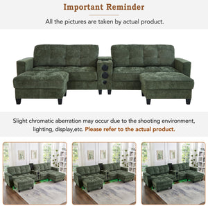 English Elm Swivel Barrel Accent Chair Chenille Tufted Round Club Seat for Living Room Lounge Green N719S002290F