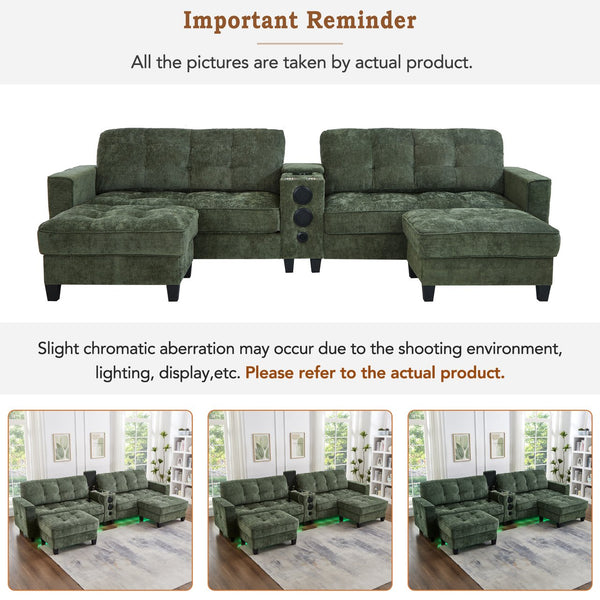 English Elm Swivel Barrel Accent Chair Chenille Tufted Round Club Seat for Living Room Lounge Green N719S002290F