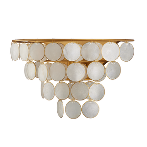 Bon Vivant Wall Sconce - Elegant Mid-Century Modern Design with Capiz Shells & Gold Finish Glamour