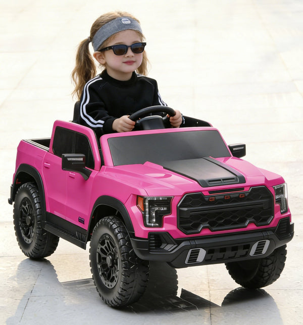 English Elm 12v Kids Ride-on Toy Car with Parental Remote Shock Absorbing Safe Slow Start Pink W1760P426783