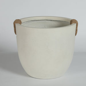 English Elm Round Concrete Sculptural Planter Duo Handcrafted Porous Finish Patio Garden Home W347P465313
