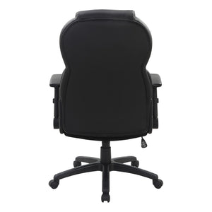 OSP Home Furnishings Exec High Back Bonded Leather Office Chair with Lumbar Support and Flip Arm Rests EC91150-EC3
