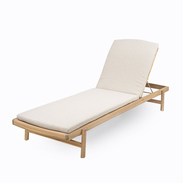 English Elm Christopher Knight Home® - Mallorca Acacia Wood Chaise Lounges Set Of 2 With Water-Repellent Cushions For Outdoor Relaxation N775P263984T