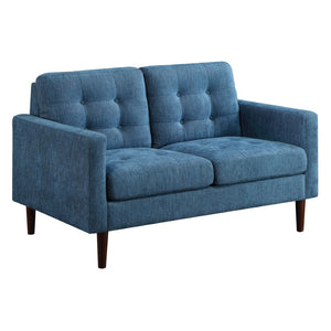 OSP Home Furnishings Grayburn Mid-Century Loveseat Navy