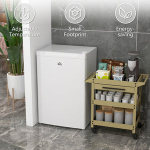 English Elm Homcom Compact Upright Freezer 3 Cu Ft with Adjustable Thermostat for Dorm Apartment White W2225P200388
