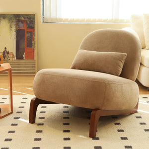 English Elm Cute Faux Leather Armless Accent Chairs Set of 2 with Solid Wood Legs Modern Seating Camel W2105S00016