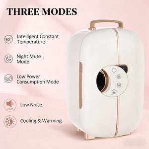 English Elm Cosmetics Mini Skincare Refrigerator with Led Display Thermoelectric Cooling for Vanity T3971P473675