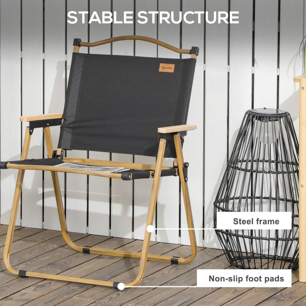 English Elm Outsunny 2 Pack Lightweight Folding Camping Chairs - Portable, Durable, Perfect For Outdoor Adventures W2225P200796-GIGA