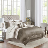 Madison Park Amherst Transitional 7 Piece Comforter Set MP10-121 Natural