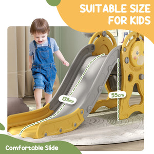 English Elm Qaba 3 in 1 Toddler Climber Slide Set with Basketball Hoop Duck Playroom Fun W2225P229339