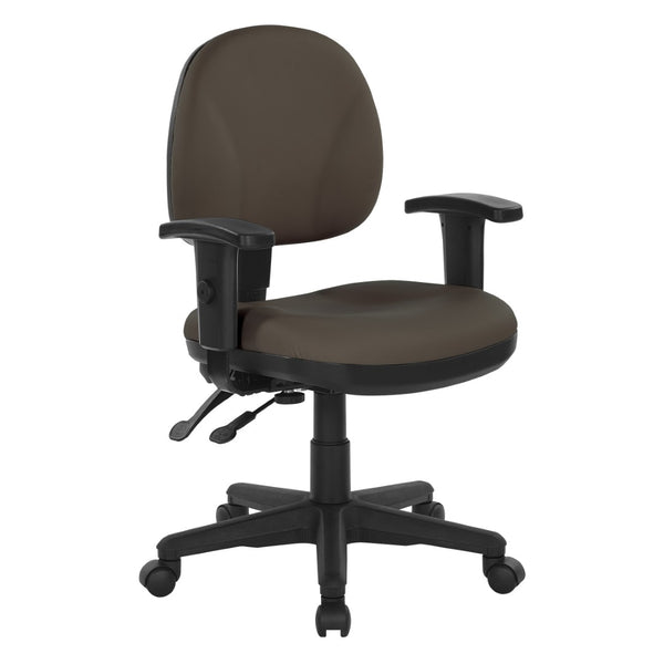 OSP Home Furnishings Sculptured Ergonomic Office Chair with Lumbar Support and Greenguard Certified Padding Graphite 8180-R111