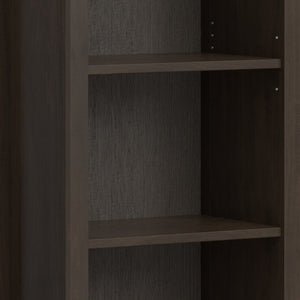 English Elm Amherst 24-Inch Solid Wood Bookcase: Stylish Hickory Brown Storage With Adjustable Shelves & More! B136P238601