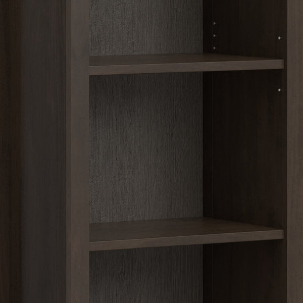 English Elm Amherst 24-Inch Solid Wood Bookcase: Stylish Hickory Brown Storage With Adjustable Shelves & More! B136P238601