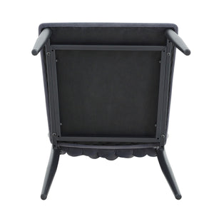 English Elm Elegant Tufted Velvet Dining Chair High Back Foam Seat Tapered Metal Legs Glam W1512P491435