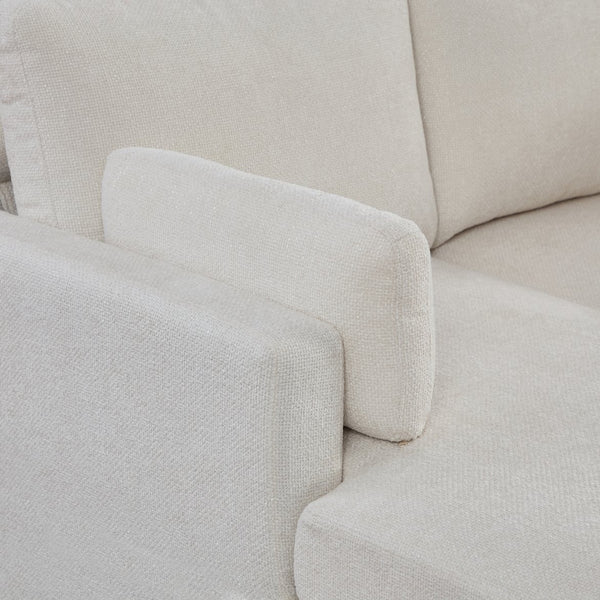 English Elm 63.39" Chenille Convertible Sofa Bed with Pocketed Spring Cushions for Modern Living Spaces Ivory W3189S00032