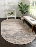 Unique Loom Oasis Calm Machine Made Abstract Rug Cream, Ivory/Gray 8' 0" x 10' 0"