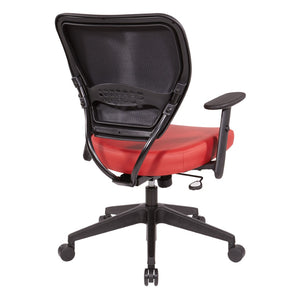 OSP Home Furnishings Silver Ion Antimicrobial Ergonomic Office Chair with Lumbar Support and Adjustable Arms Lipstick 5500D-R100