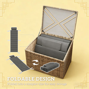 English Elm Outdoor Foldable Lounge Cushion Set with Uv Resistant Olefin Fabric and Foam Support T3971P443292