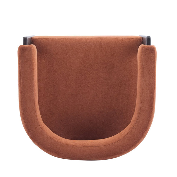 English Elm Christopher Knight Home® - Modern Velvet Upholstered Accent Arm chair with Barrel Back Design, Luxurious Velvet Comfort & Curved Legs Burnt Orange 29.5 L x 25.5 W x 14.5 H N776P205886R