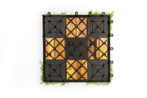English Elm Acacia Wood Interlocking Deck Tiles Natural Grain Patio Balcony Floor 30 Pack T3656P456170