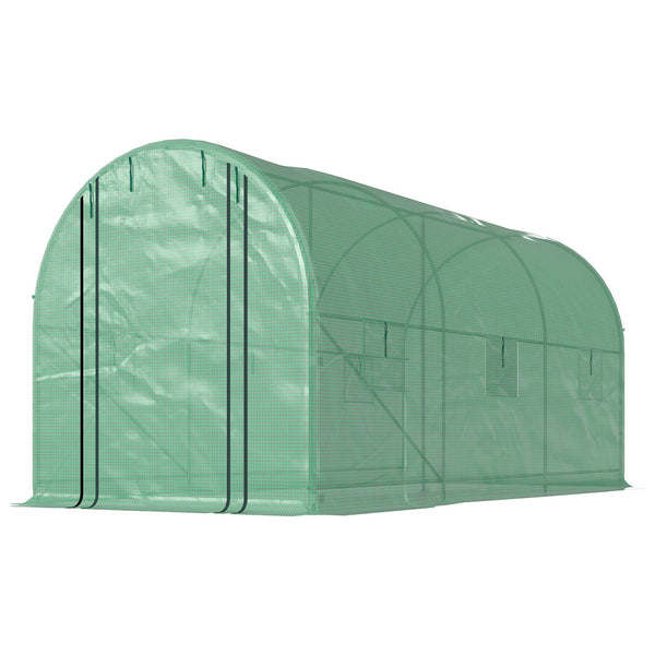 English Elm Walk-in Tunnel Greenhouse Galvanized Steel Hoop Frame Uv Resistant Pe Cover Outdoor T3971P415091