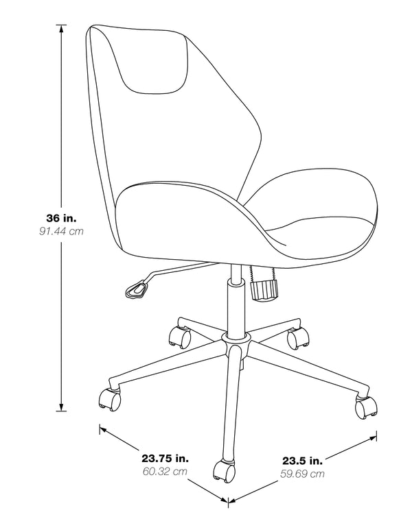 OSP Home Furnishings Chatsworth Office Chair Black