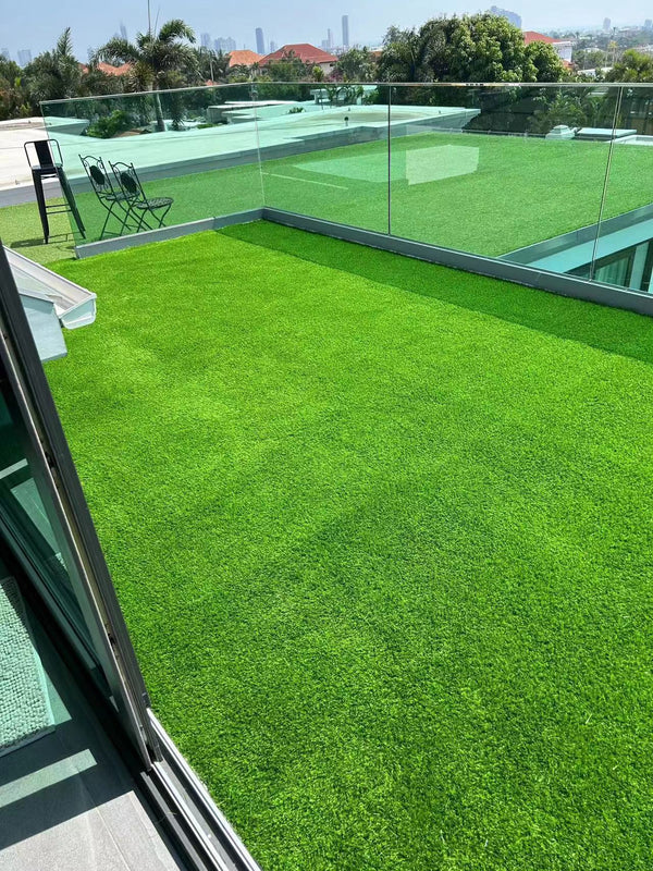 English Elm 5ftx8ft Artificial Grass Outdoor Runner Rug Dense Pe Turf Patio Pet Drain Mat W1790P185861