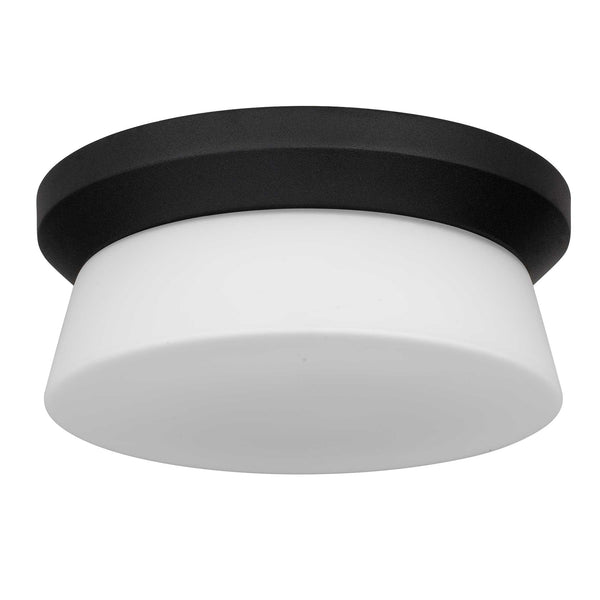 English Elm 11 Inch Matte Black Flush Mount Integrated Led Dimmable Ceiling Light for Modern Interiors B370P399118