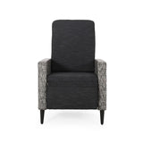 Christopher Knight Home® - Noble House - Murdock Outdoor Wicker Recliner, Mixed Black And Dark Gray