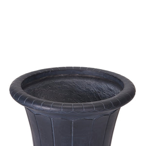 English Elm Classic Handcrafted Outdoor Planter Fiberglass Mgo Square Base Weather Resistant N772P427679A