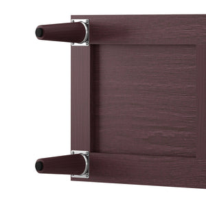 English Elm 70" Rattan Buffet Cabinet with Stylish Woven Doors, 4-Door Sideboard with Adjustable Shelves, Sturdy MDF Frame and Solid Wood Legs Brown W757P279743