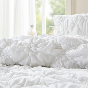 English Elm 3PCS King Comforter Set with Plush Microfiber Fill, Oversized 102"x88" Comforter and Shams White 16.93 L x 12.99 W x 7.87 H B035P366530