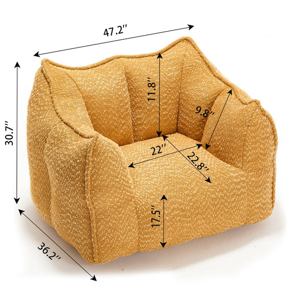 English Elm Sofa plush beanbag chair with superfiber cover and resilient foam filling for ultimate home comfort and relaxation Yellow W1996P252269