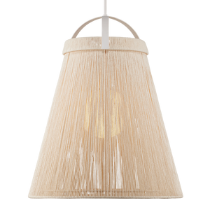 Parnell Pendant Light - Elegant Modern Design with Kraft Paper Twine and Frosted Glass Glow