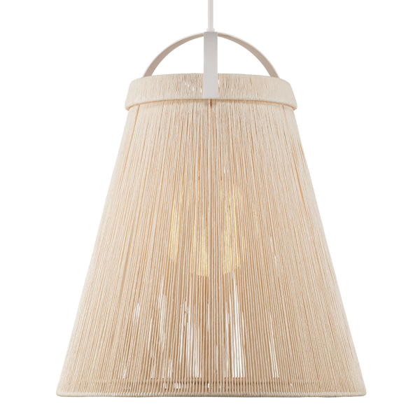 Parnell Pendant Light - Elegant Modern Design with Kraft Paper Twine and Frosted Glass Glow