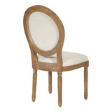 OSP Home Furnishings Lillian Oval Back Chair Linen