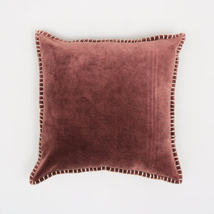 English Elm Stonewashed Cotton Velvet Throw Pillow - Luxurious Decorative Accent With Hand-Stitched Edges, 19" B346P321253-GIGA