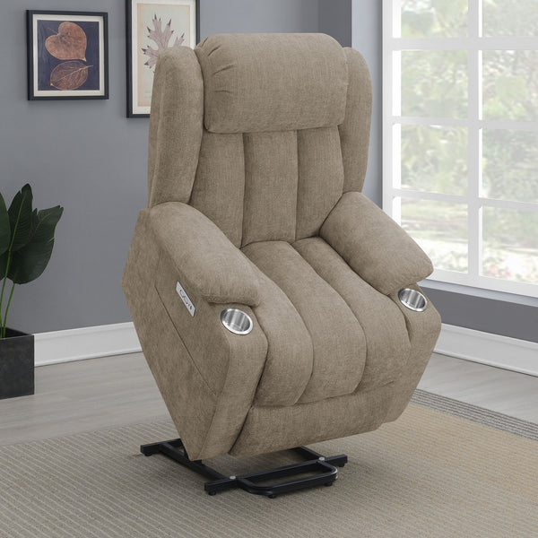 English Elm Beca Power Lift Recliner Polyester Upholstered Tufted Chair with Usb Port B062P472465
