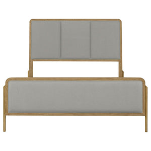 English Elm Stevie Sand Wash/Grey 4-Piece Queen Bedroom Set - Mid-Century Modern Style With Smart Storage Solutions B062S01175-GIGA