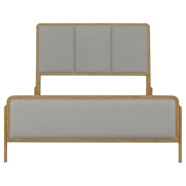 English Elm Stevie Sand Wash/Grey 4-Piece Queen Bedroom Set - Mid-Century Modern Style With Smart Storage Solutions B062S01175-GIGA
