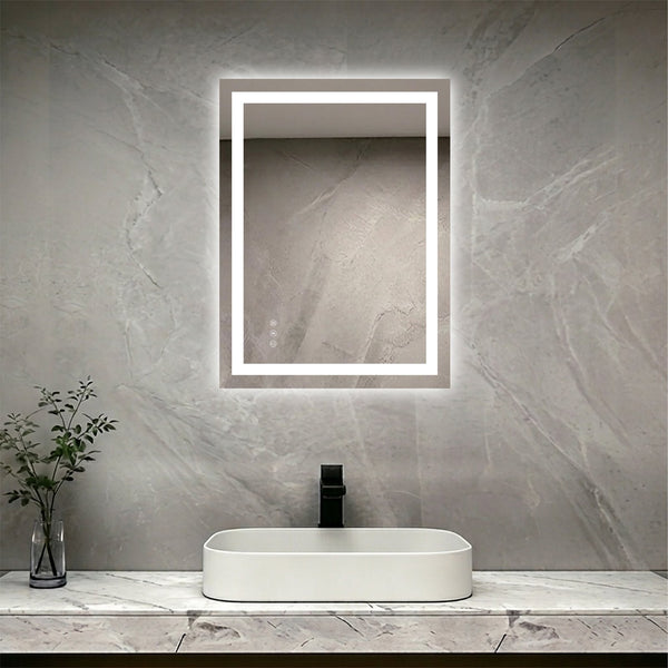 English Elm 24" X 32" Led Vanity Mirror with Dual Lighting Anti-fog Dimmable 3 Color Modes W1920P493131