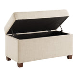 OSP Home Furnishings Storage Ottoman Cream