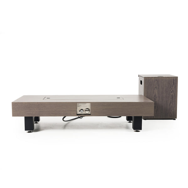 English Elm 54 Inch Propane Fire Pit Table Rectangular 50000 Btu Patio Heater with Rain Cover W3131P415746