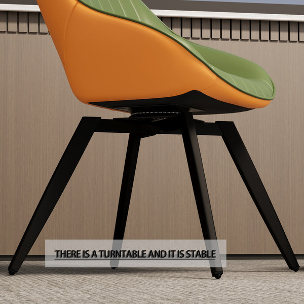 English Elm 29.53" Mid-Century Modern Coffee Table Set With 2 Pu Chairs For Stylish Living & Dining Spaces W2189S00505