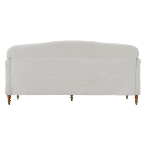 English Elm Modern Chenille Loveseat with Rolled Arms Pocket Spring Cushions and Rubberwood Legs N763P362173R